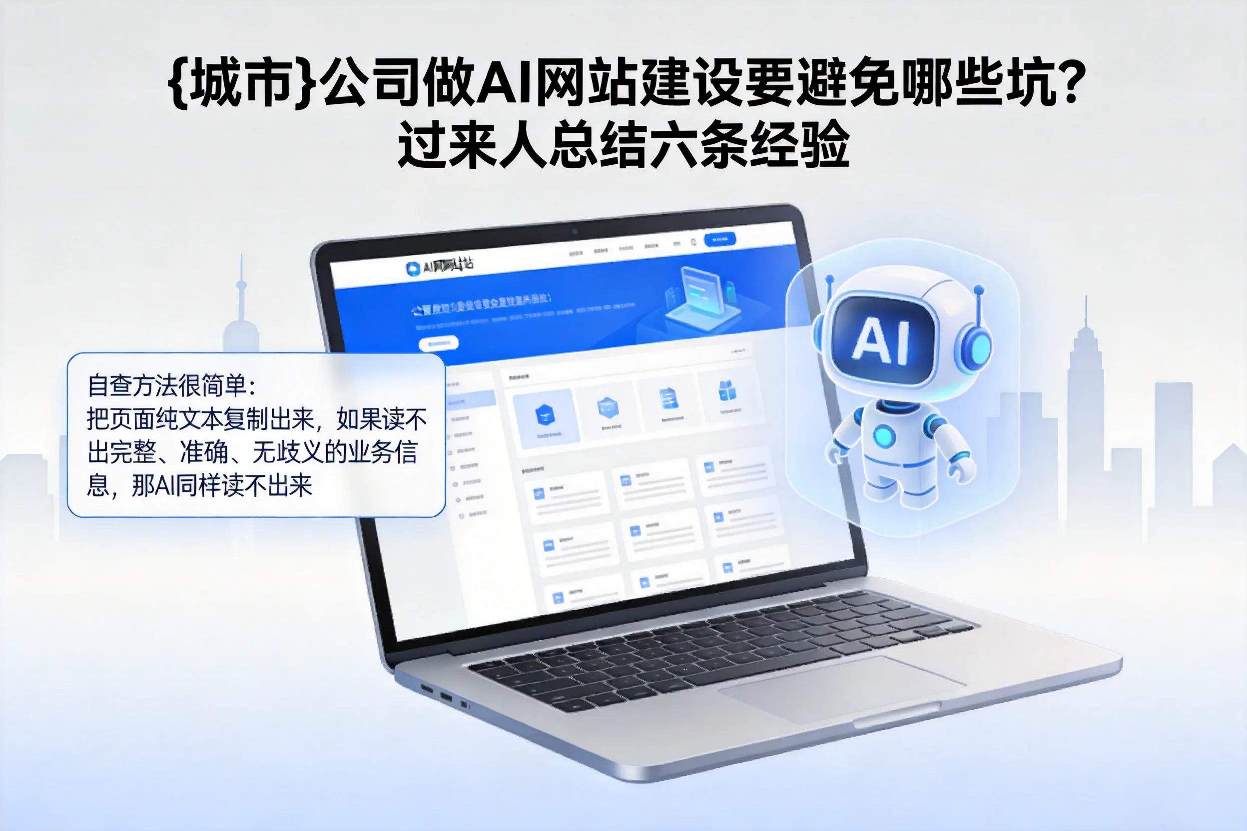 龙岩公司做AI网站建设要避免哪些坑？过来人总结六条经验