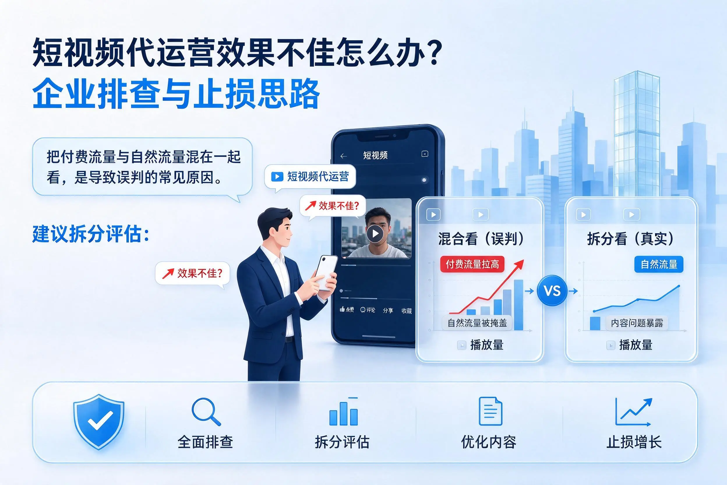 短视频代运营效果不佳怎么办？龙岩企业排查与止损思路