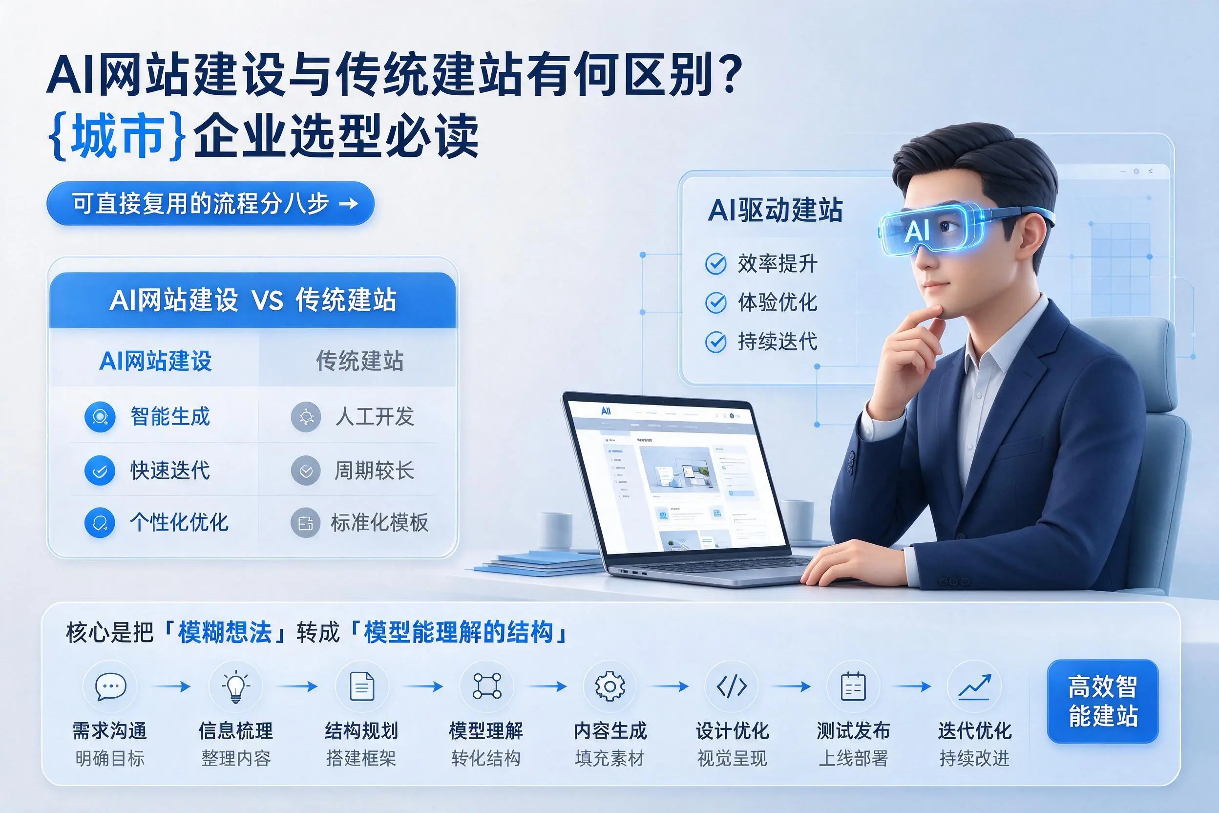 AI网站建设与传统建站有何区别?龙岩企业选型必读