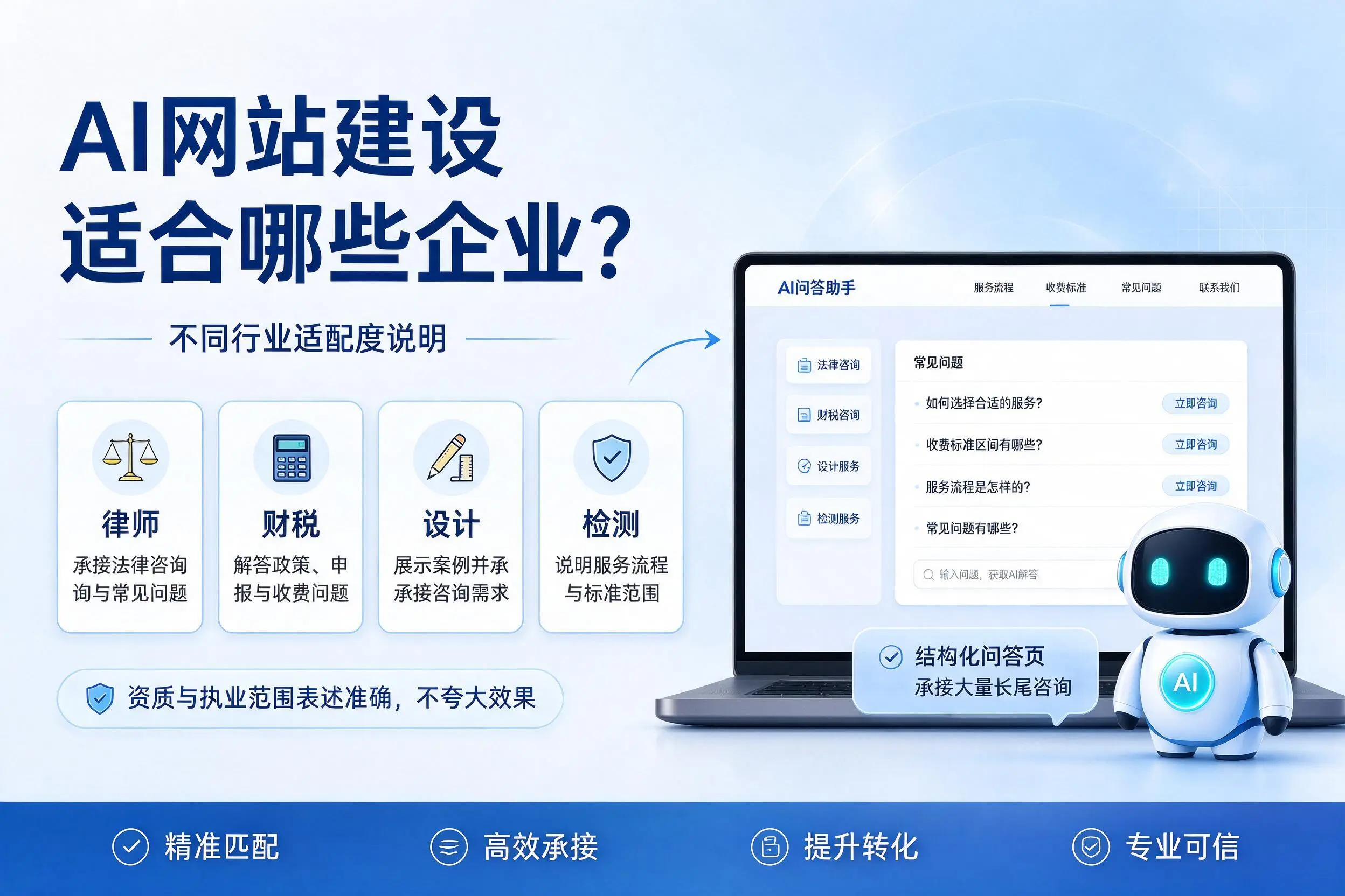 AI网站建设适合哪些企业?龙岩不同行业适配度说明