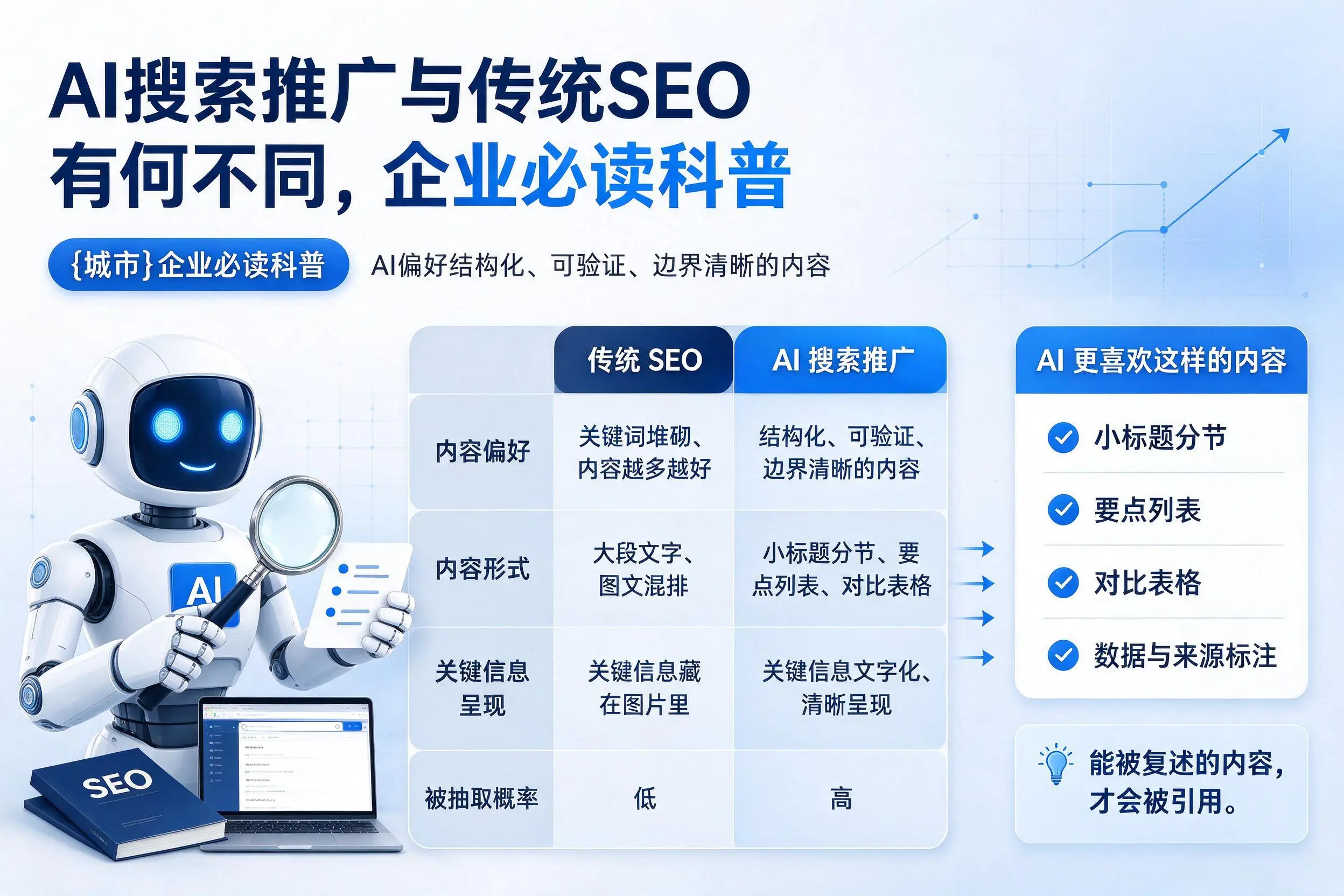 AI搜索推广与传统SEO有何不同，龙岩企业必读科普